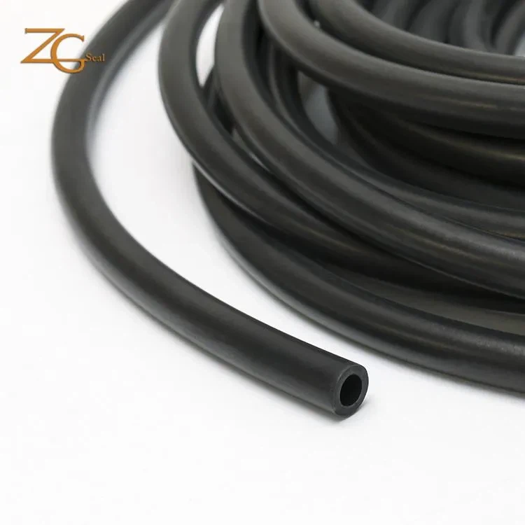 Black hollow rubber hose